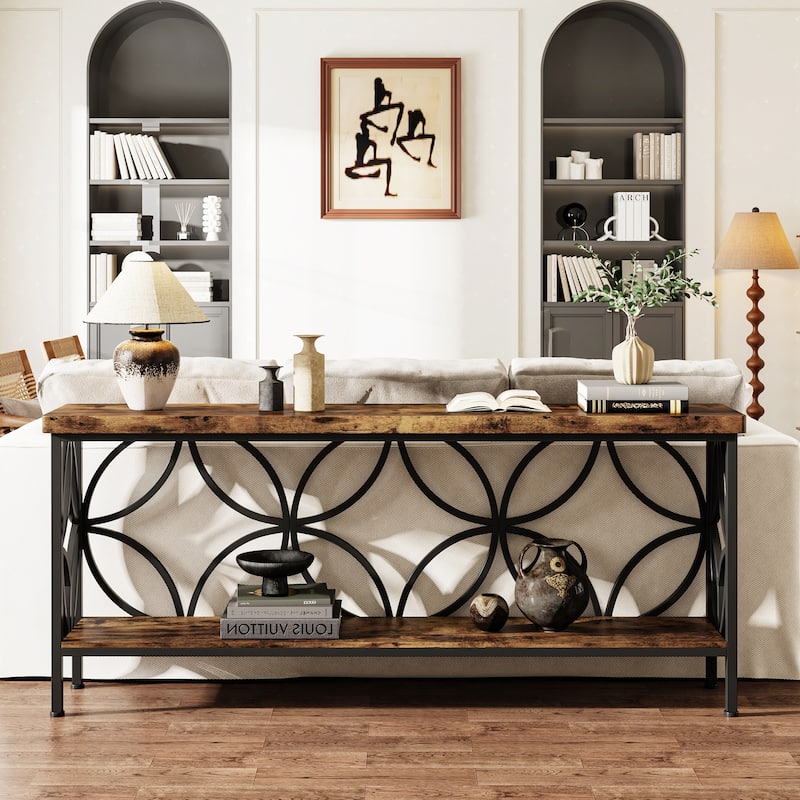 70.9 Inches Narrow Sofa Console Table for Entryway, Living Room