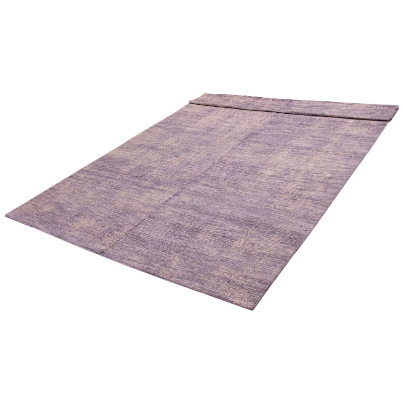 ECARPETGALLERY Hand-knotted Loreto Purple Silk Rug - 9'6 x 14'8