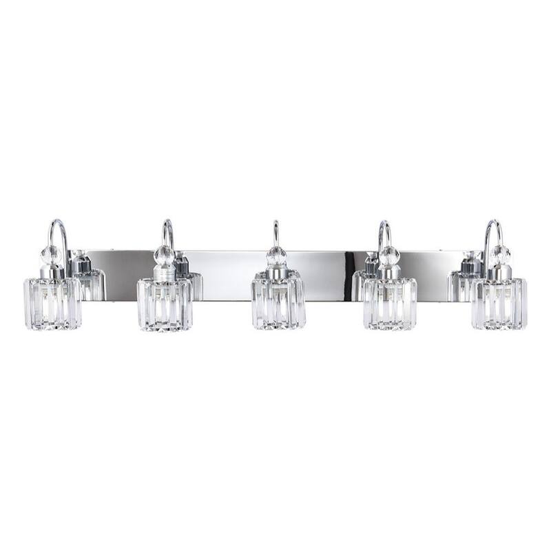Dimmable Vanity Light With Crystal Accent