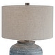 preview thumbnail 3 of 7, Uttermost Pelia Light Aqua Table Lamp