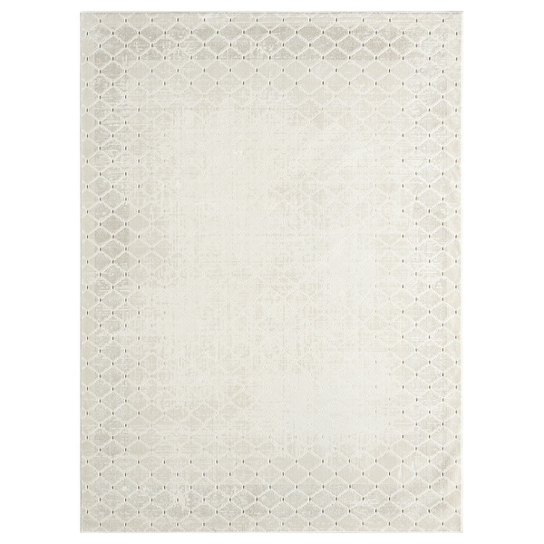 slide 2 of 15, DKNY Grand Street Indoor only Cream / Ivory Geometric Area Rug Ivory - 3'11" x 5'11"