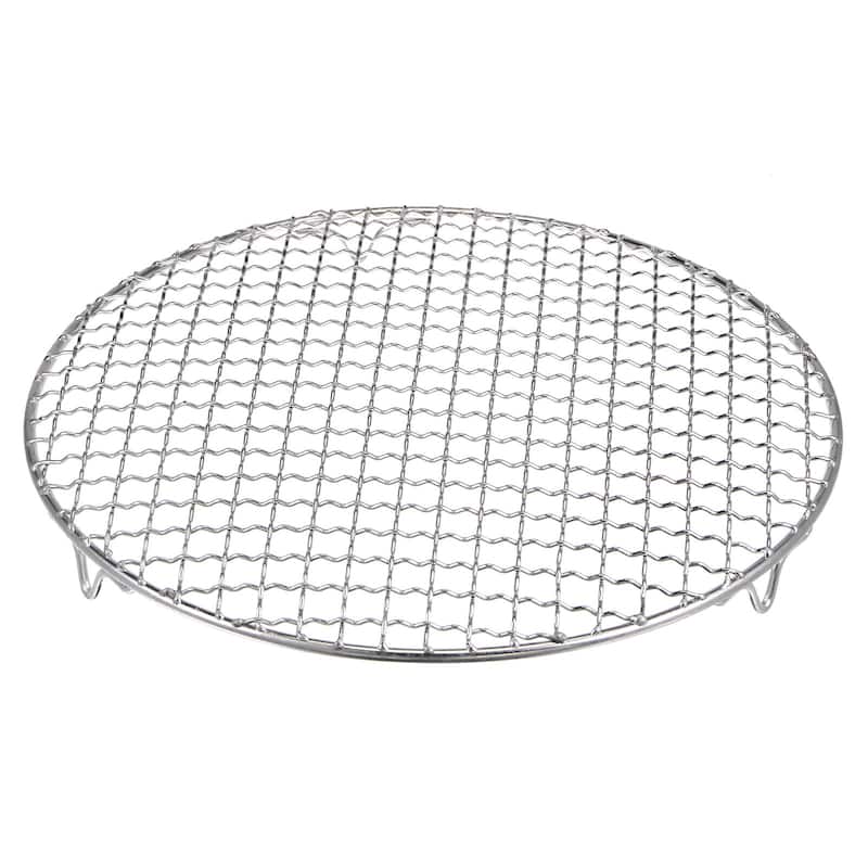 Round Cooking Rack 10.6-inch Stainless Steel Cross Wire Barbecue Grill with Legs