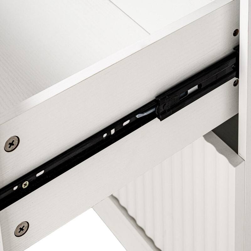 72" Fluted Kitchen Pantry Cabinet, Freestanding Cupboard Storage Cabinet with 2 Drawers for Smart Organization