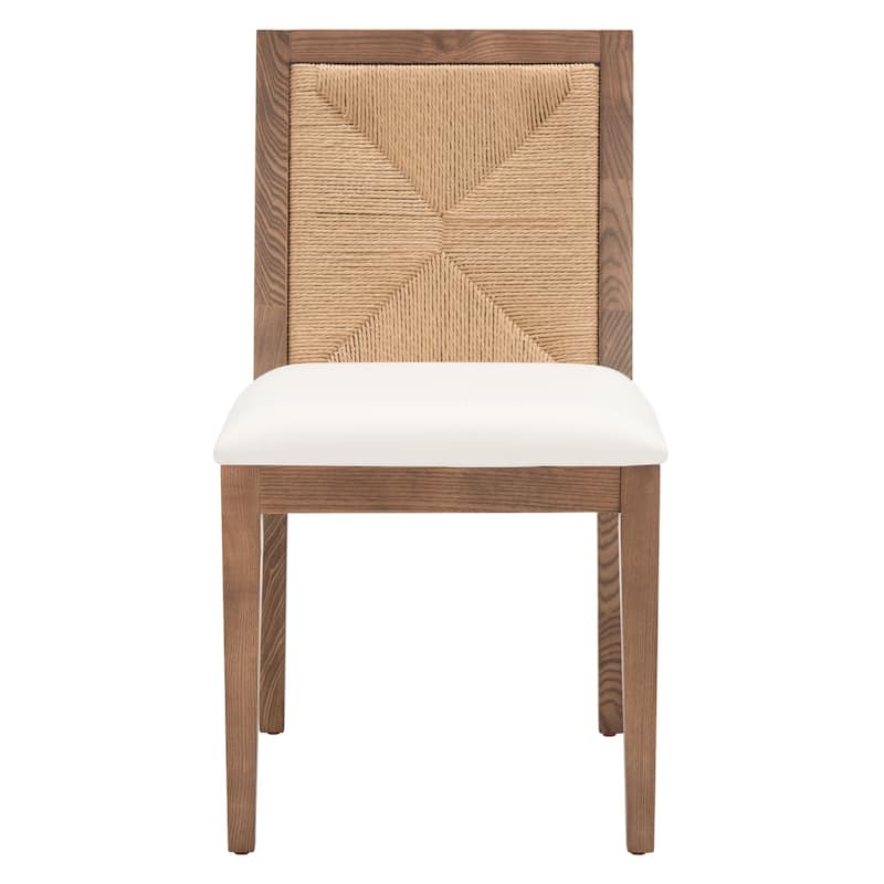 SAFAVIEH Couture Vardit Woven Dining Chair (Set of 2) - 18 In. W x 22 In. D x 34 In. H - 18"Wx22"Dx34"H