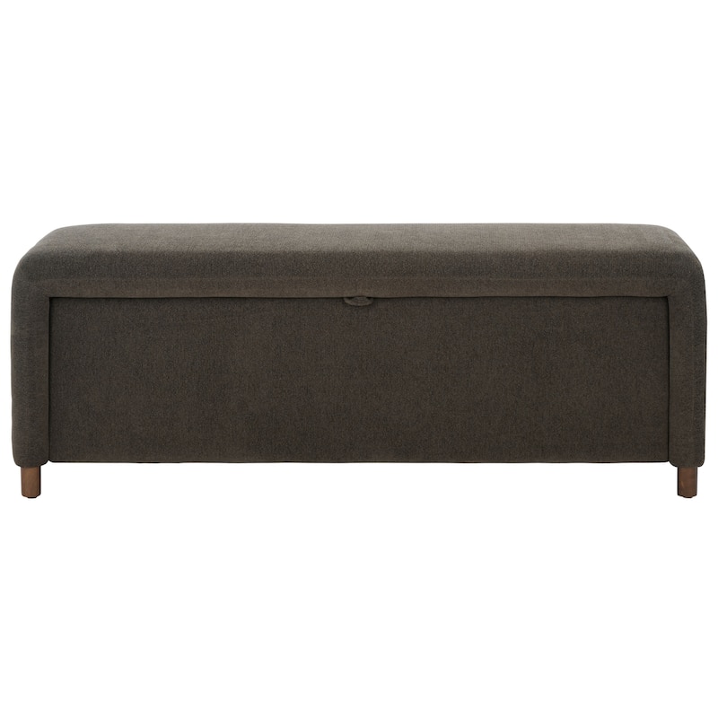 SAFAVIEH HOME Kowal Storage Bench - 51"W x 17"D x 19"H - Chocolate