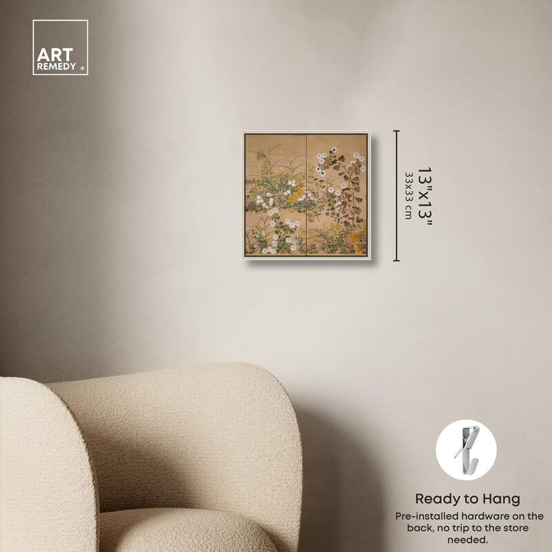 Flowering Plants in Autumn Canvas by Art Remedy