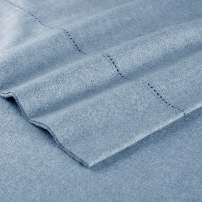 Pointehaven Solid Cotton 180 GSM Deep Pocket Oversized Brushed Flannel Sheet Set