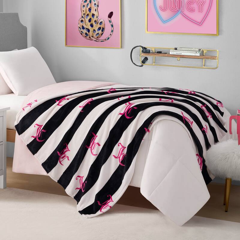 Juicy Couture Cabana 50" x 70" Plush Throws