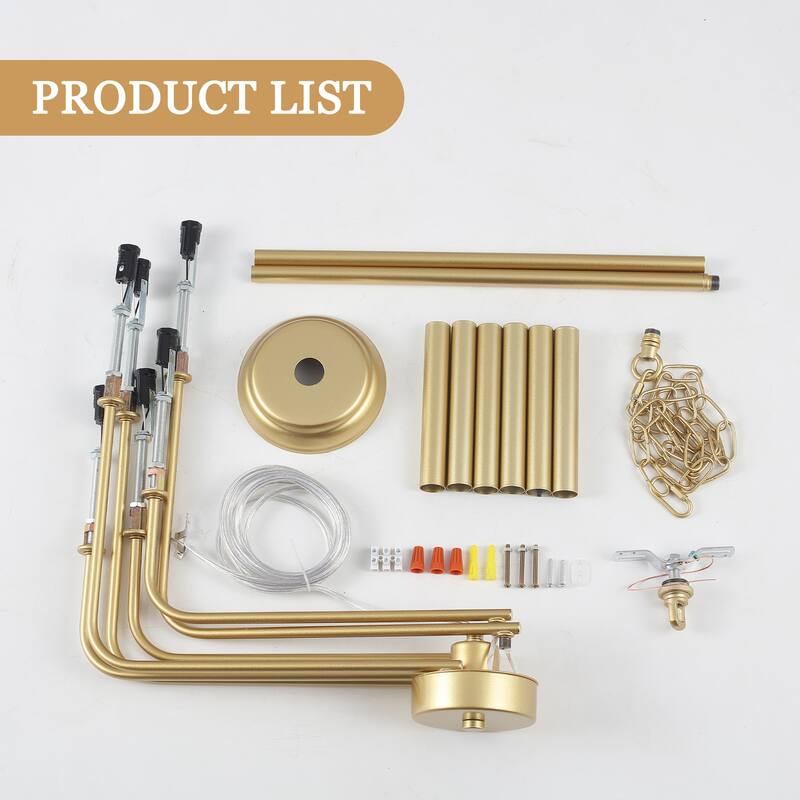 6-Light Candlestick Hanging Linear Chandelier Lighting Ceiling Light for Kitchen Island