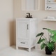 preview thumbnail 8 of 7, 18-Inch Bathroom Vanity Cabinet - Modern White Storage Unit with Door and Drawer, Ideal for Small Spaces - 18*16*35inch