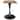 Verve Series 24" Square MDF Wood Accent Dining Table with Black Stainless Steel Pedestal Base for Kitchen or Dining