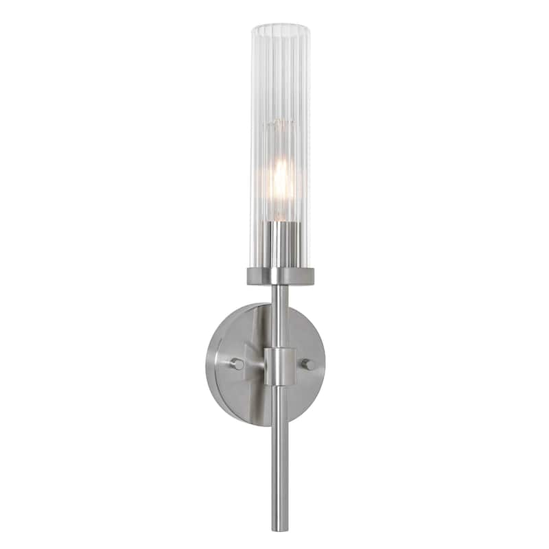 AFX Huntington 18'' Wall Sconce - Clear Ribbed Glass Shade