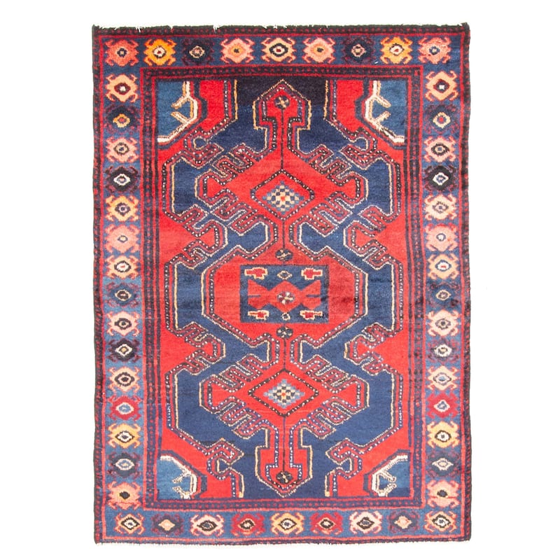 ECARPETGALLERY Hand-knotted Anadol Navy Wool Rug - 3'4 x 4'9