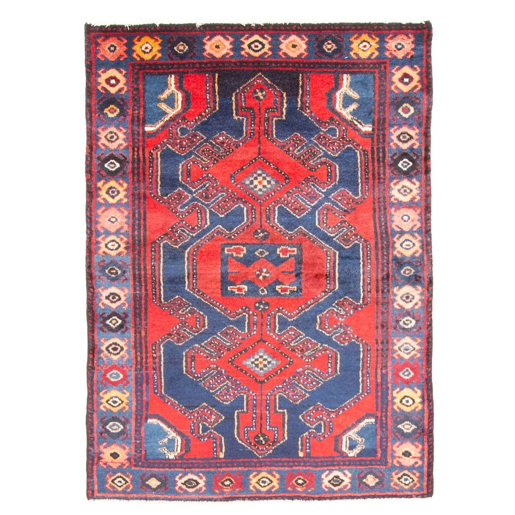 ECARPETGALLERY Hand-knotted Anadol Navy Wool Rug - 3'4 x 4'9