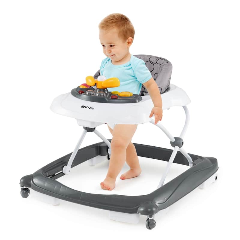 Honeyjoy Foldable Baby Walker with 3 Adjustable Heights Comfy Padded - See Details