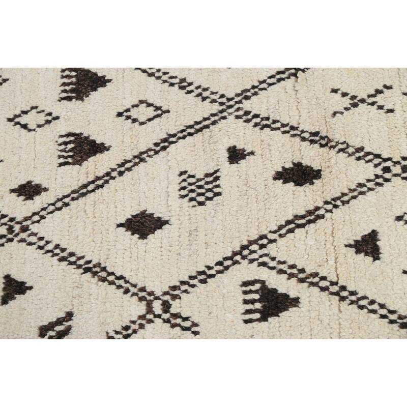 Tribal Vegetable Dye Moroccan Berber Oriental Wool Area Rug Handmade - 5'7" x 9'0"