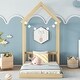 preview thumbnail 4 of 79, Rooftop headboard floor bed Natural - Twin