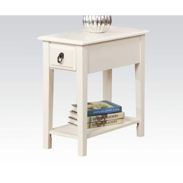 Jeana White Wood Side Table On Sale Bed Bath & Beyond 12021463