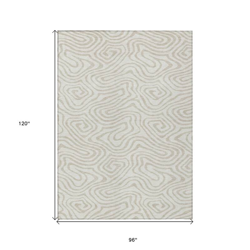 HomeRoots Abstract Transitional Rectangle Outdoor Rug