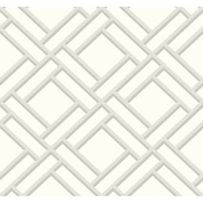 Seabrook Designs Lillian August Block Trellis Unpasted Wallpaper