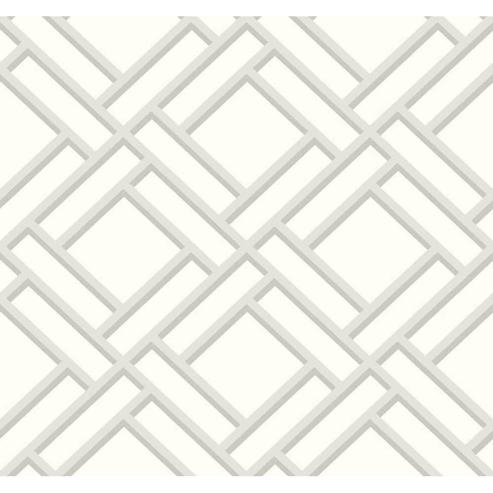 Seabrook Designs Lillian August Block Trellis Unpasted Wallpaper