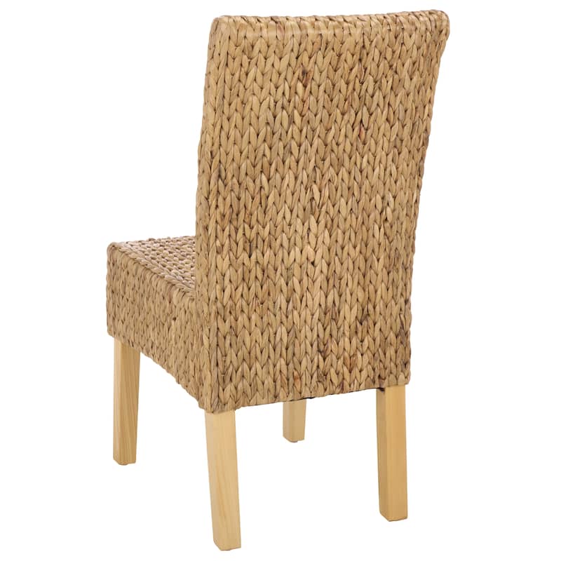 SAFAVIEH Clemensa Natural Dining Chair (Set of 2) - 18.1" x 22.8" x 39" - 18"W x 23"D x 39"H