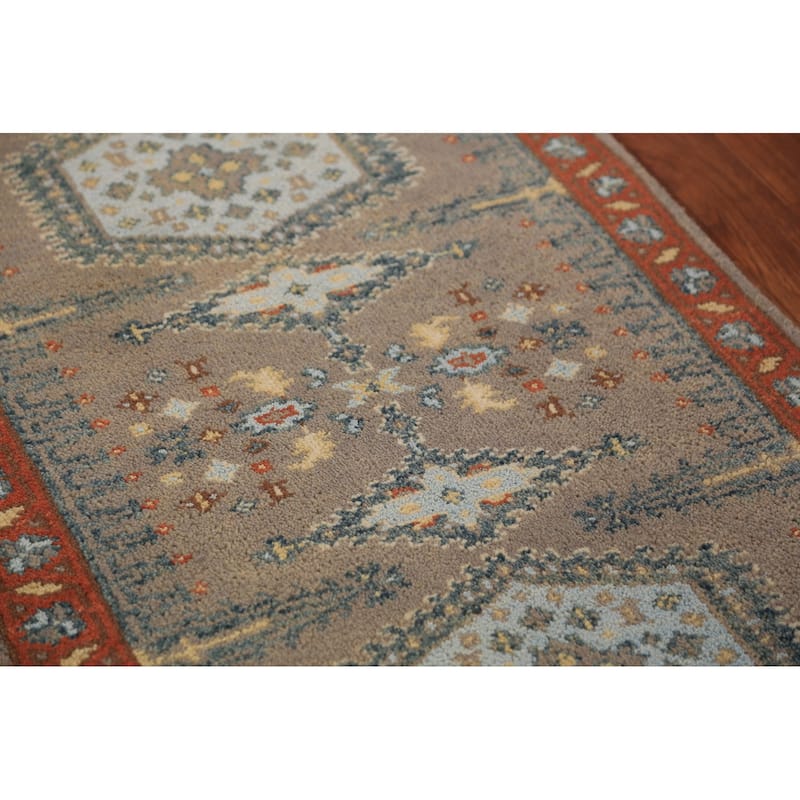 Viss Indian Runner Rug Handmade Wool Carpet - 2'5"x 9'11"