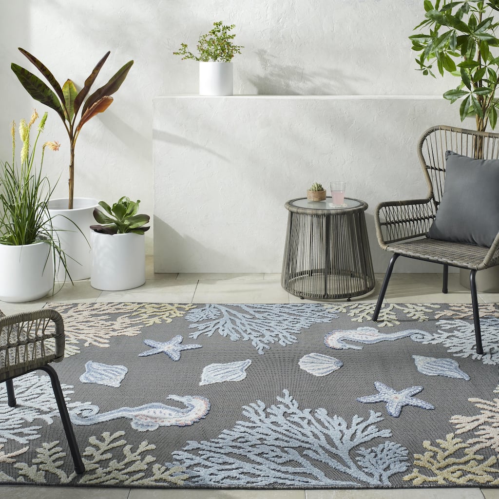 Livabliss Lakeside Nature Outdoor Area Rug