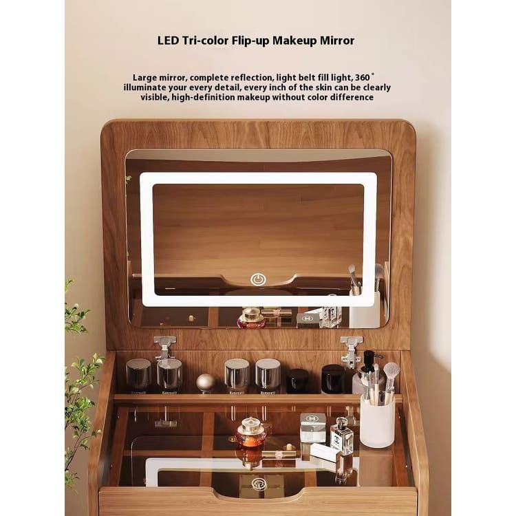 3 in 1 Vanity Desk with Plip Top Mirror
