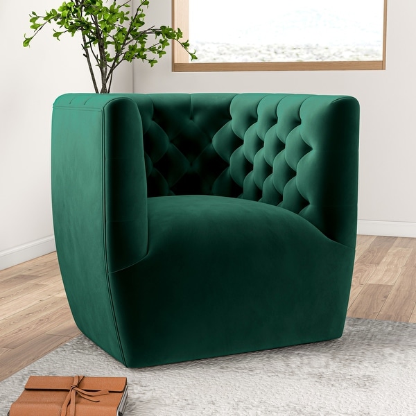 Green swivel sales accent chair