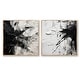 preview thumbnail 7 of 6, Designart "Black And White Abstracted Realms" Abstract Framed Art Set Of 2 Modern Wall Decor Set Black Wall Art 2 Pieces