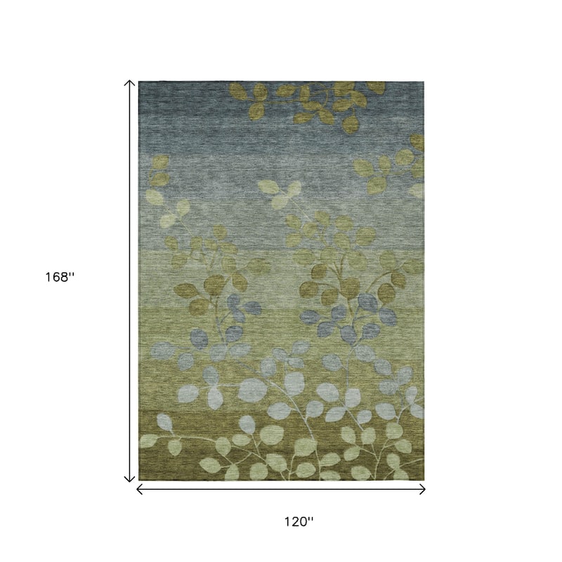 HomeRoots Floral Transitional Rectangle Outdoor Rug