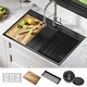 preview thumbnail 124 of 137, KRAUS Kore Workstation Drop-In Stainless Steel Kitchen Sink
