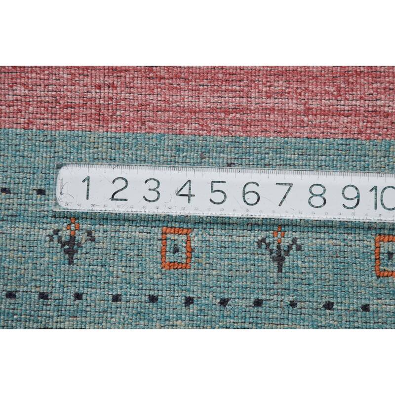 Hand Knotted Oriental 100% Wool Carpet Tribal Animal Pictorial Pink Gabbeh Area Rug - 5' 10'' X 3' 11''