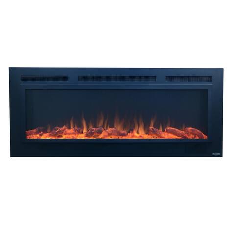 The Sideline Steel Mesh Screen Non Reflective Electric Fireplace - 50"