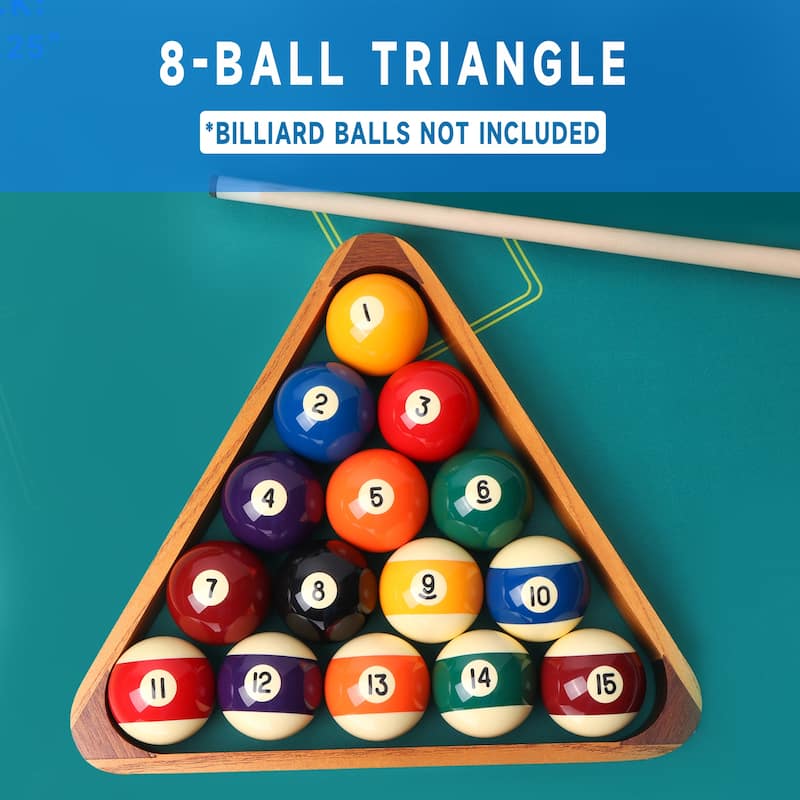 GSE™ 2-Tone Oak Solid Wood Billiard 8-Ball Triangle/9-Ball Diamond Pool Ball Racks for 2-1/4" Pool Balls
