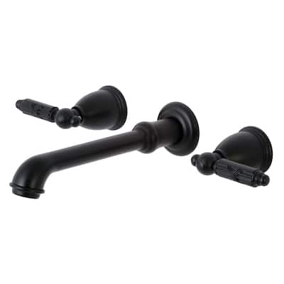 Kingston Brass Georgian Two-Handle 3-Hole Wall Mount Bathroom Faucet