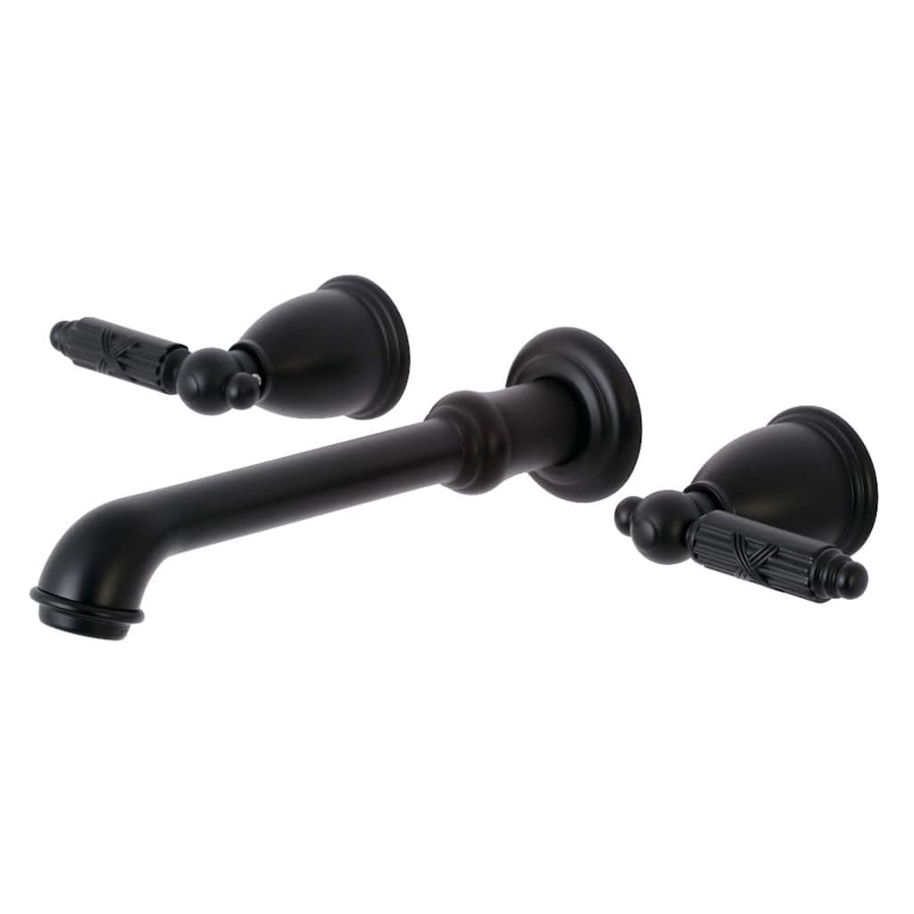Kingston Brass Georgian Two-Handle 3-Hole Wall Mount Bathroom Faucet
