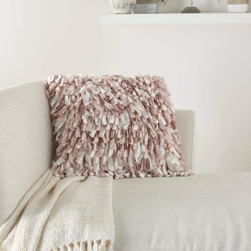Mina Victory Life Styles Seafoam Throw Pillow , ( 20"X20" )
