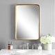 preview thumbnail 3 of 5, Uttermost Crofton 30" X 20" Rectangular Deep Frame Gold Vanity