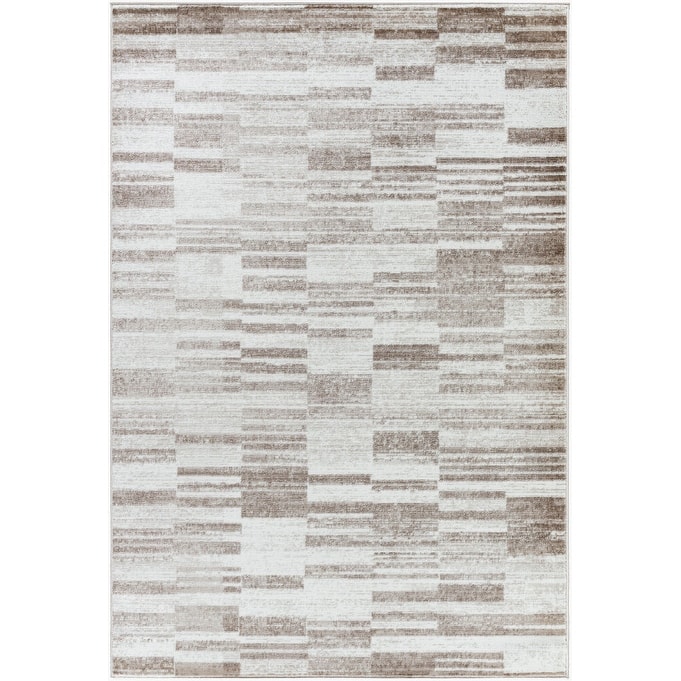Livabliss Monte Carlo Modern Area Rug - 6'11" x 9' - Brown/Grey