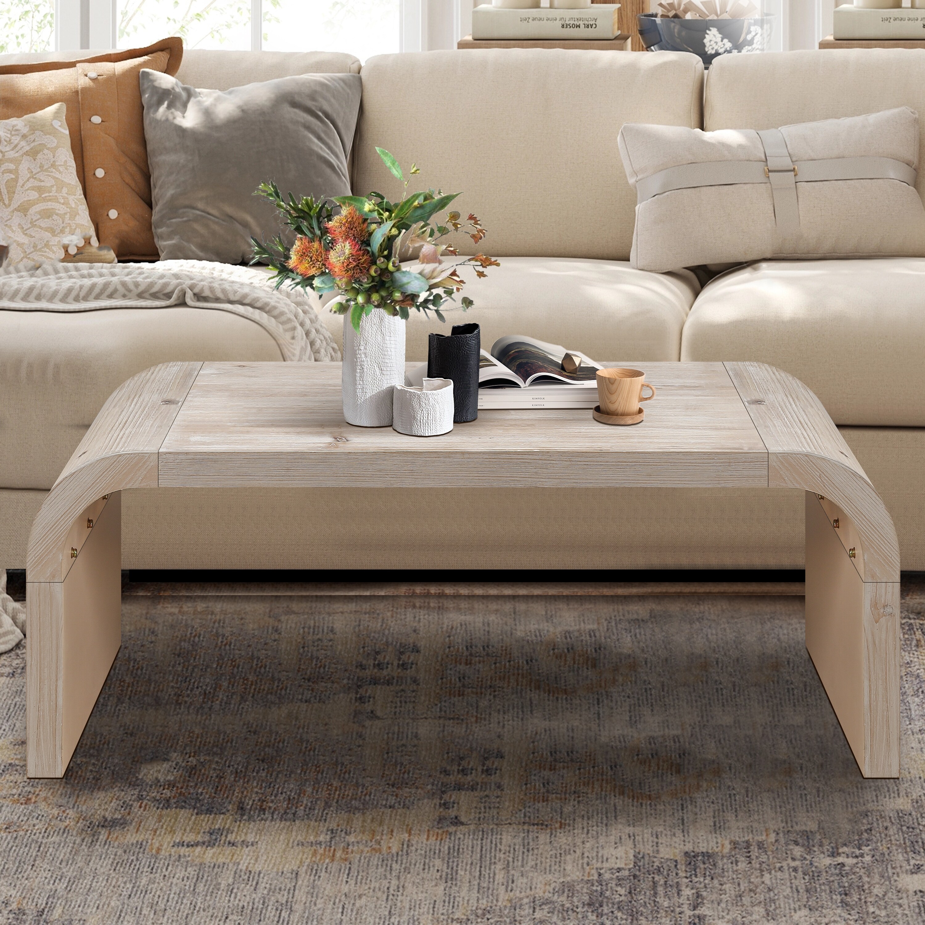 48"W Farmhouse Vintage Crafts Coffee Table