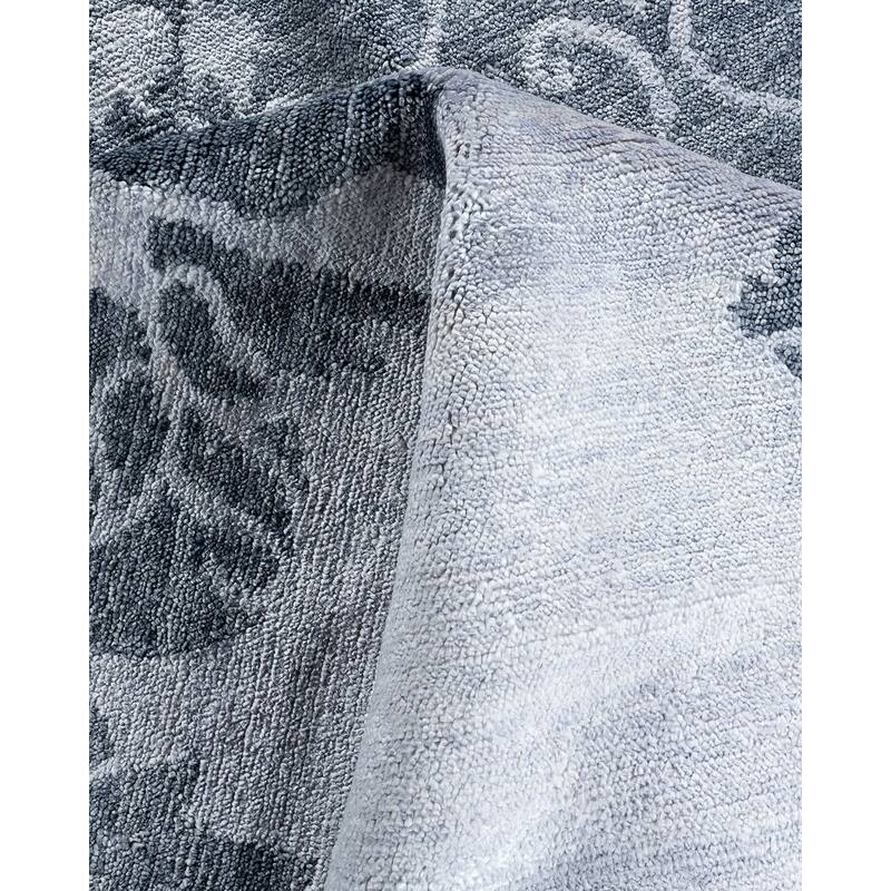 Modern One-of-a-Kind Hand-Knotted Area Rug - Ivory, 9' 3" x 12' 2" - 9' 3" x 12' 2"