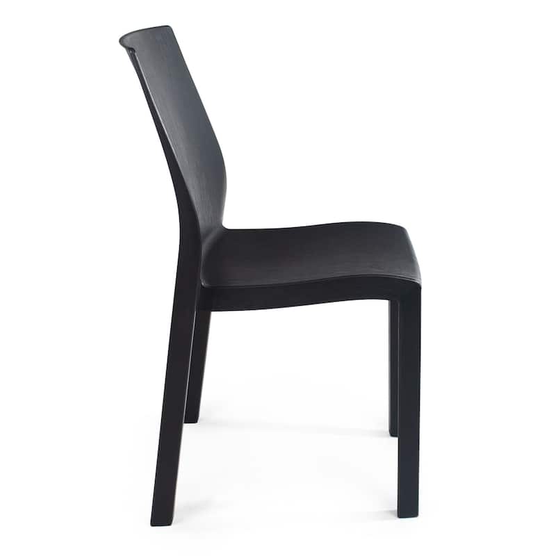 WRGHOME Modern Stacking Patio Dining Side Chair Indoor/Outdoor (Set of 2) - 33.27'' H X 18.50'' W X 21.06'' D