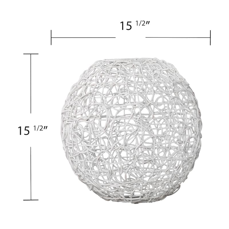 SEI Furniture Algunas Transitional White Woven Fiber Pendant Shade