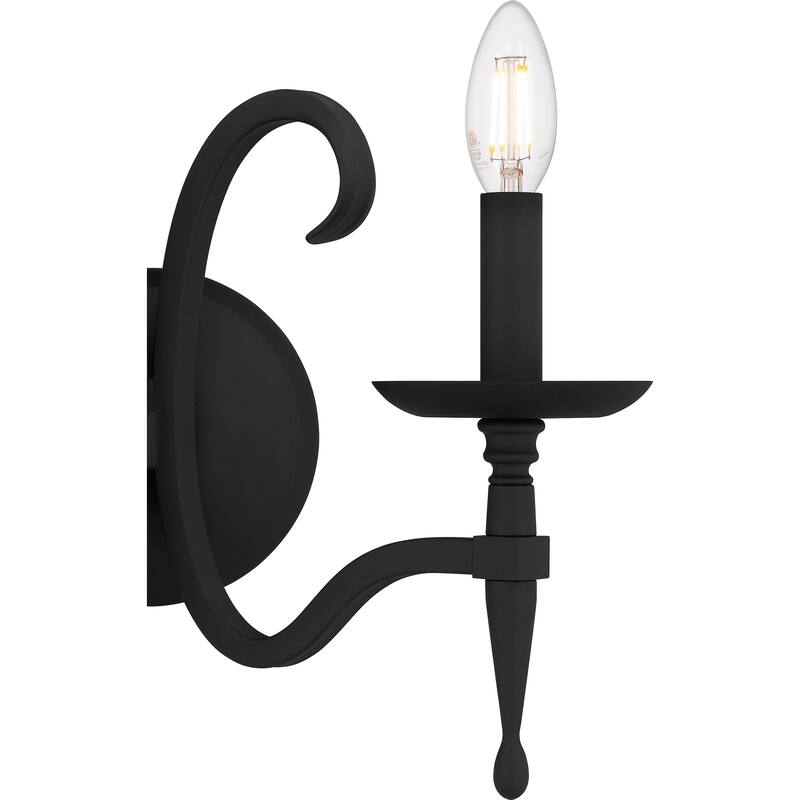 Octavia 2-Light Earth Black Wall Sconce