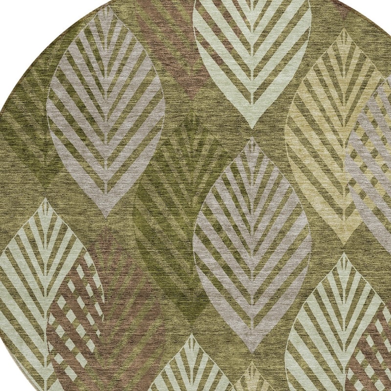 HomeRoots Floral Transitional Rectangle Outdoor Rug