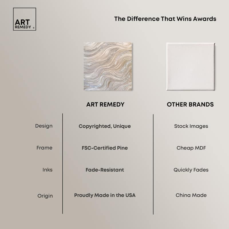 Silver Waves Set Canvas Set of 2 by Art Remedy, Gallery Wrapped
