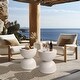 preview thumbnail 8 of 9, Lightweight Concrete Side Table with Speckled Design End Table Indoor Outdoor