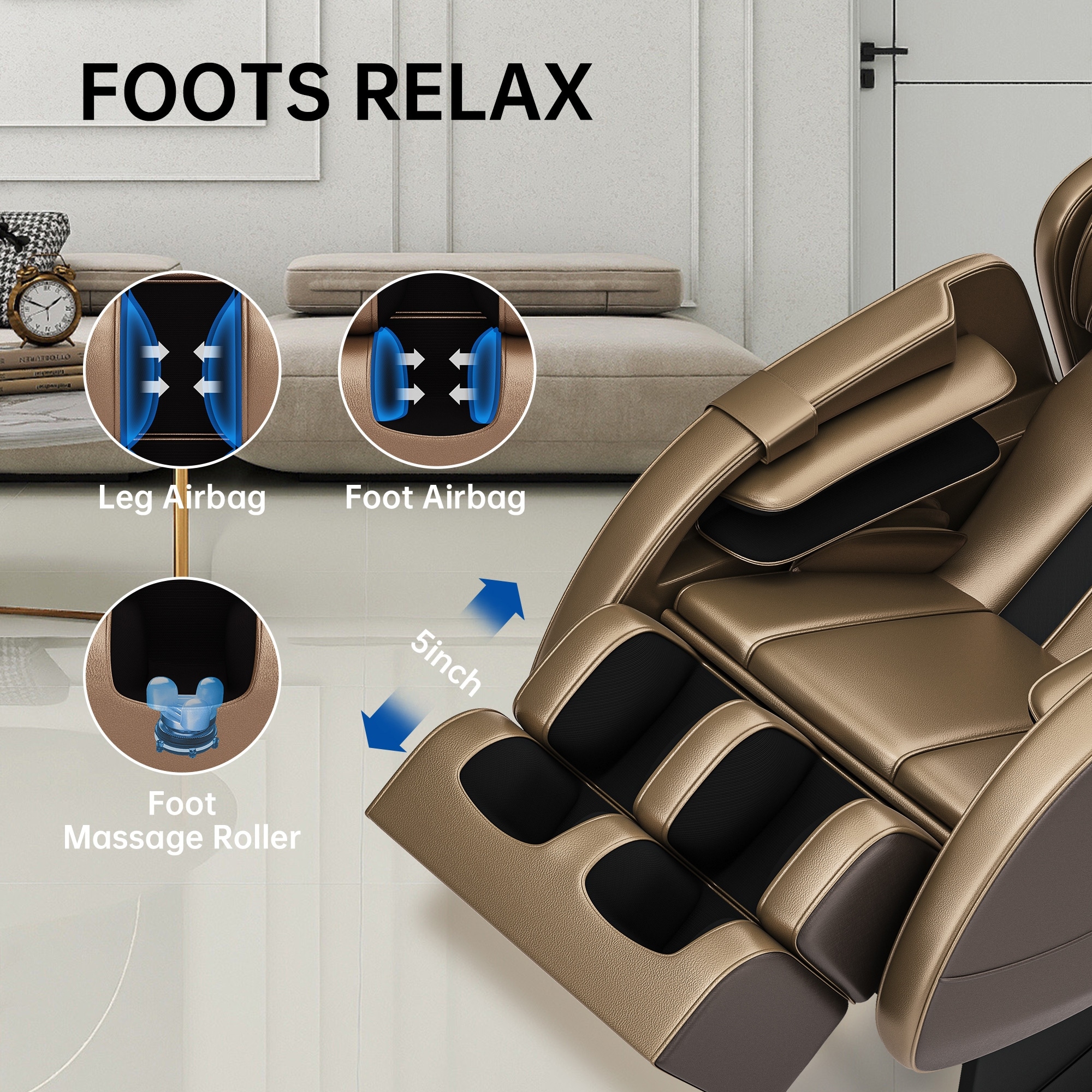 Realrelax Favor MM350 heated Full Body Massage Chair with zero